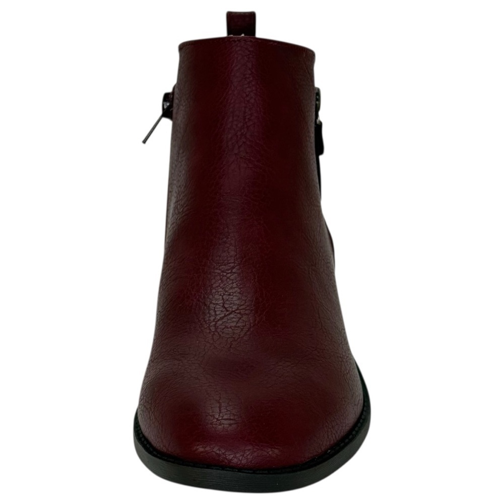 Journee Collection Ellis Wine Faux Leather Womens Shooties Size 8.5M - Picture 6 of 12